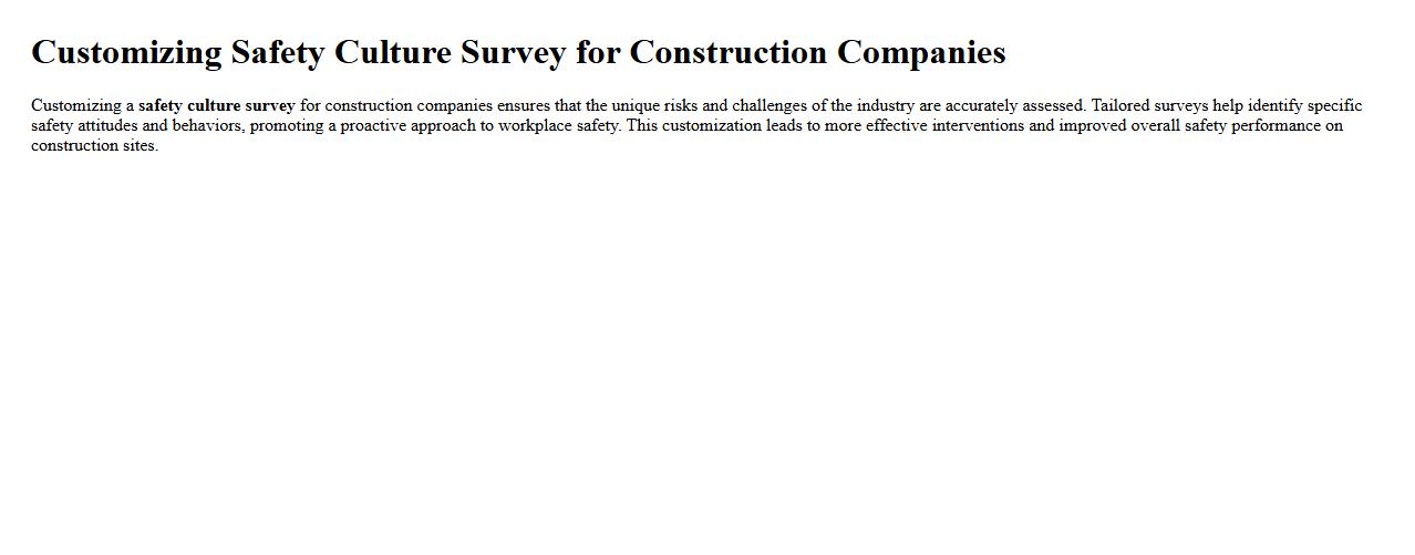 Customizing safety culture survey for construction companies image preview