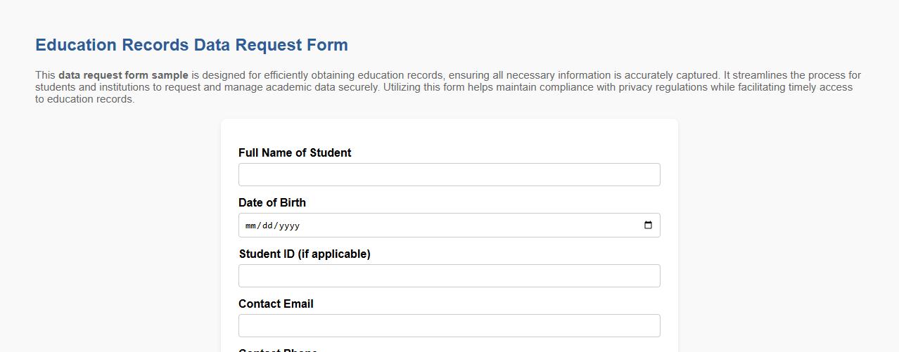 data request form sample for education records image preview