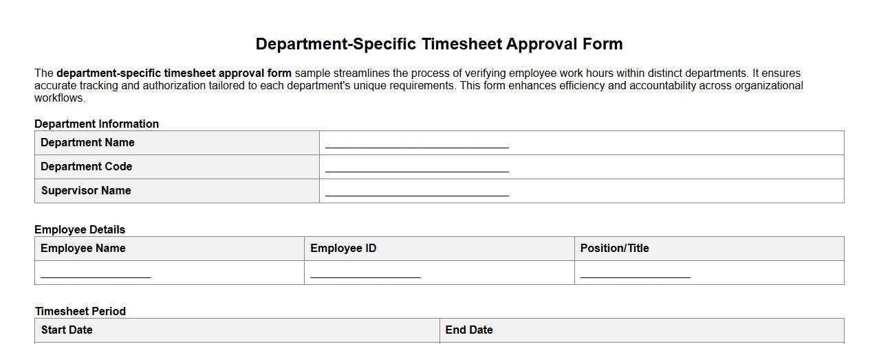 department-specific timesheet approval form sample image preview