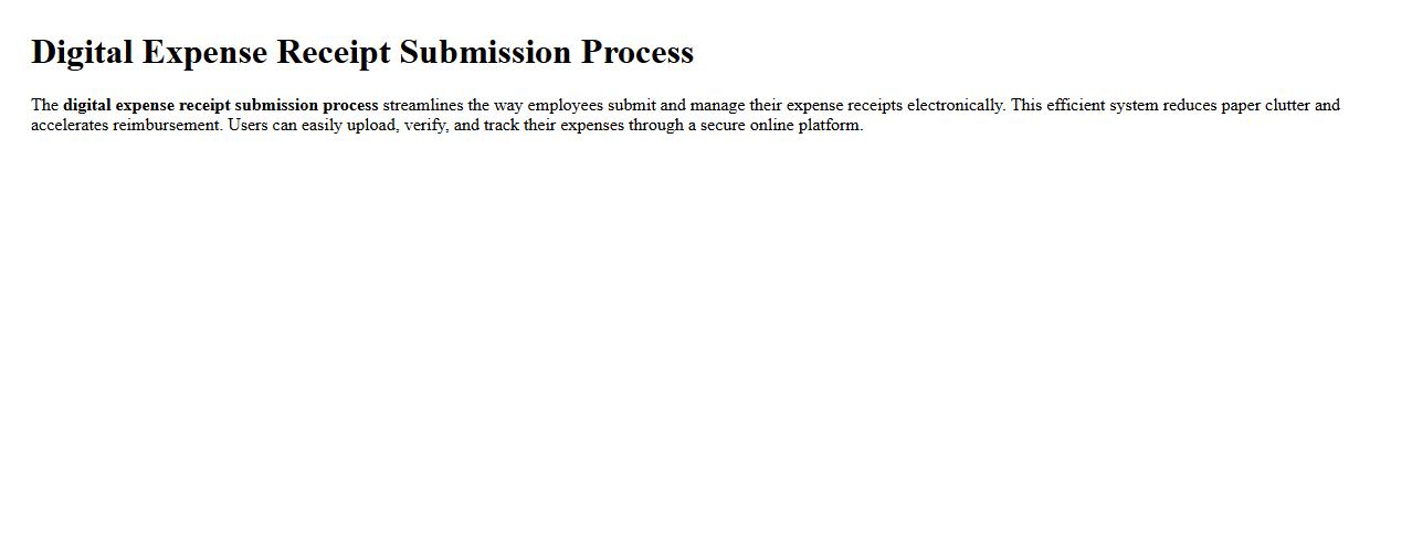 Digital expense receipt submission process image preview