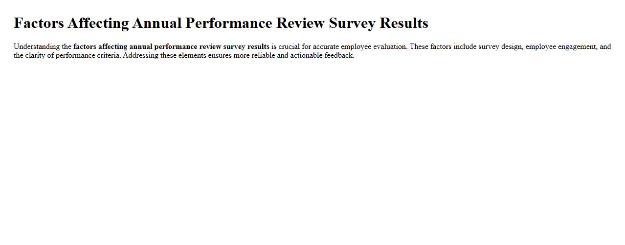 Factors affecting annual performance review survey results image preview