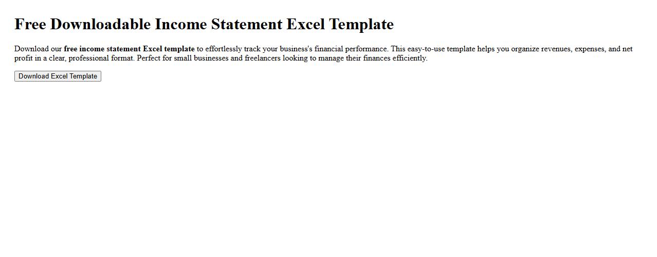 free downloadable income statement excel template image preview