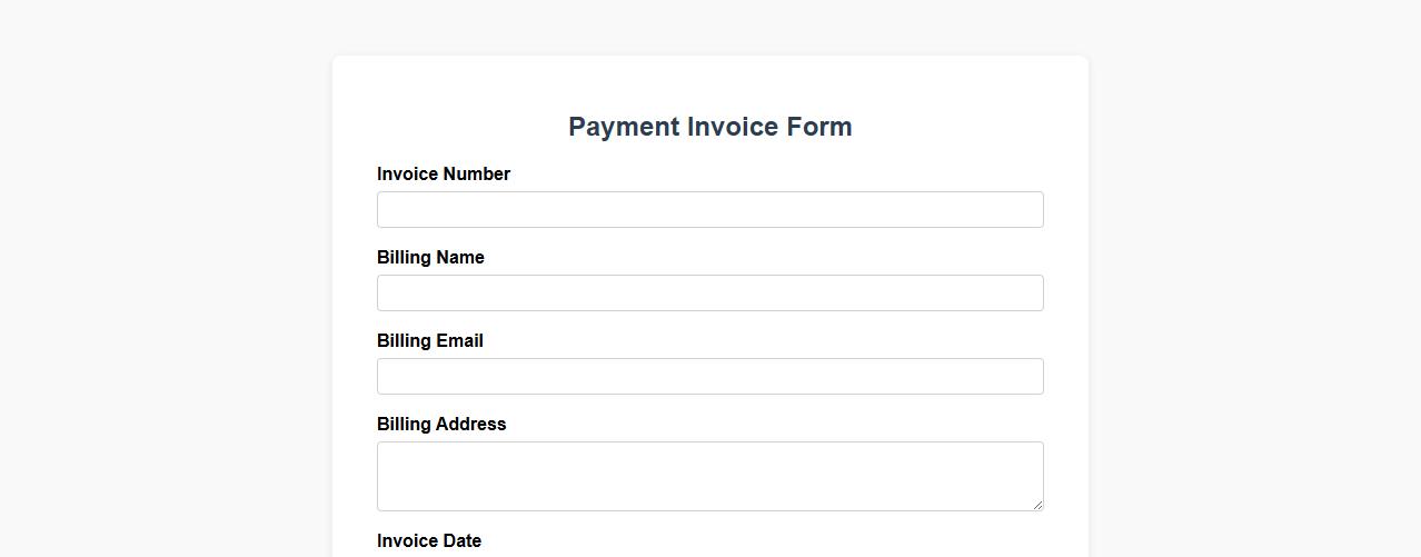 payment invoice form sample with multiple payment methods image preview