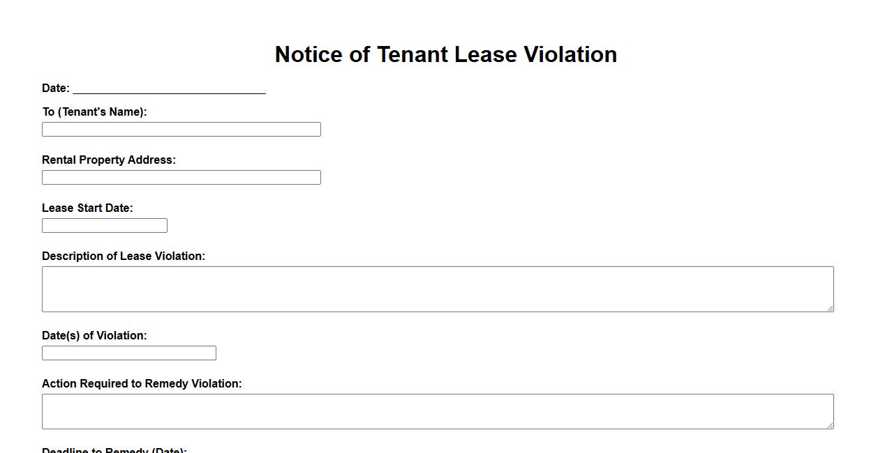 sample notice of tenant lease violation form image preview