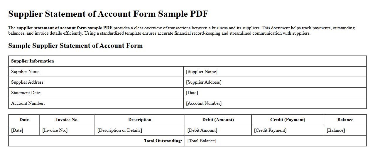 supplier statement of account form sample pdf image preview