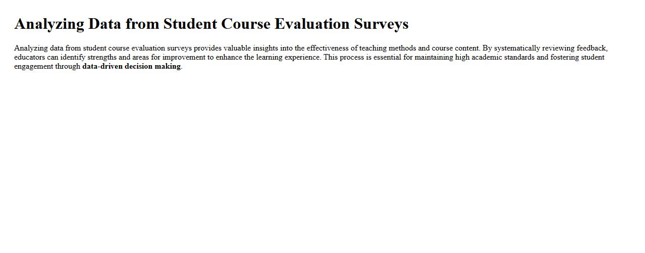 Analyzing data from student course evaluation surveys image preview
