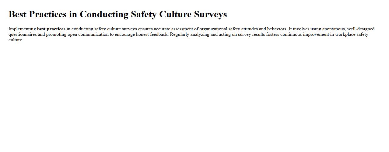 Best practices in conducting safety culture surveys image preview