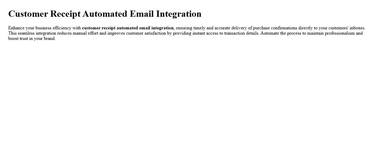customer receipt automated email integration image preview