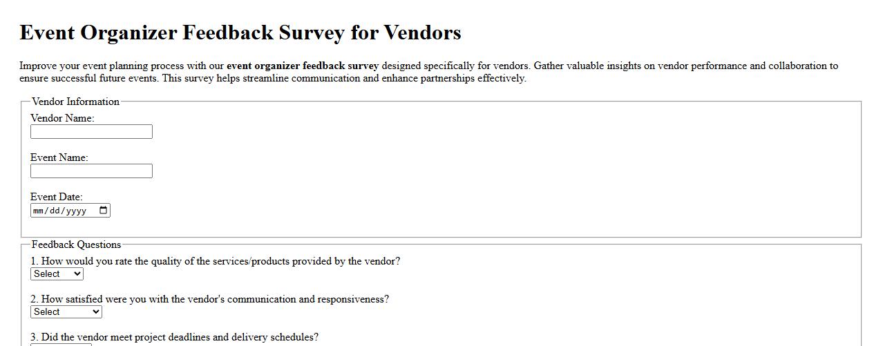 event organizer feedback survey for vendors image preview