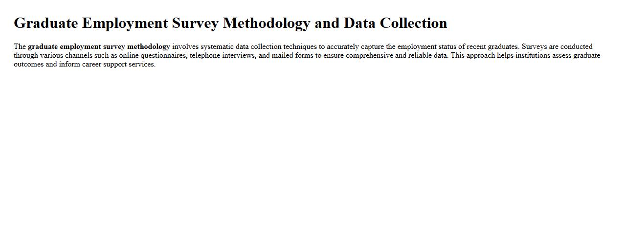 graduate employment survey methodology and data collection image preview