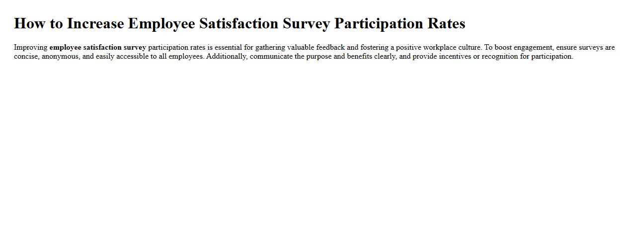 How to increase employee satisfaction survey participation rates image preview