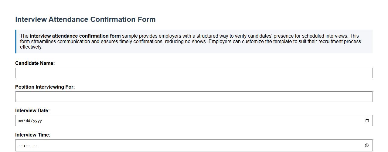 interview attendance confirmation form sample for employers image preview