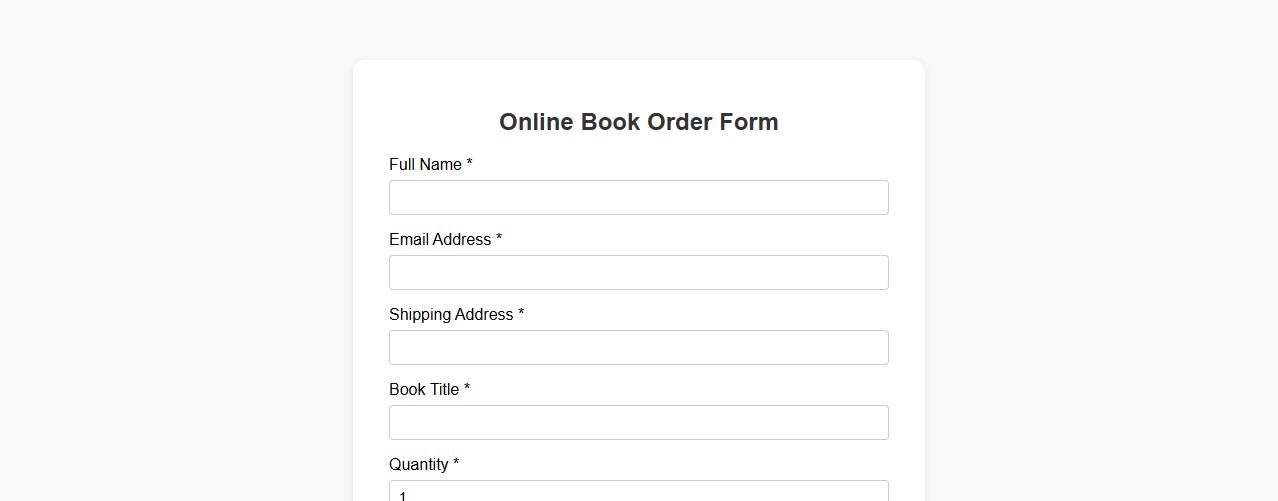 online book order form sample with payment options image preview