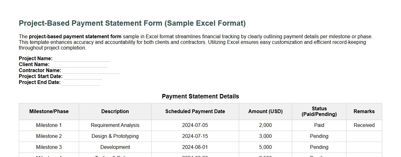 project-based payment statement form sample excel format image preview