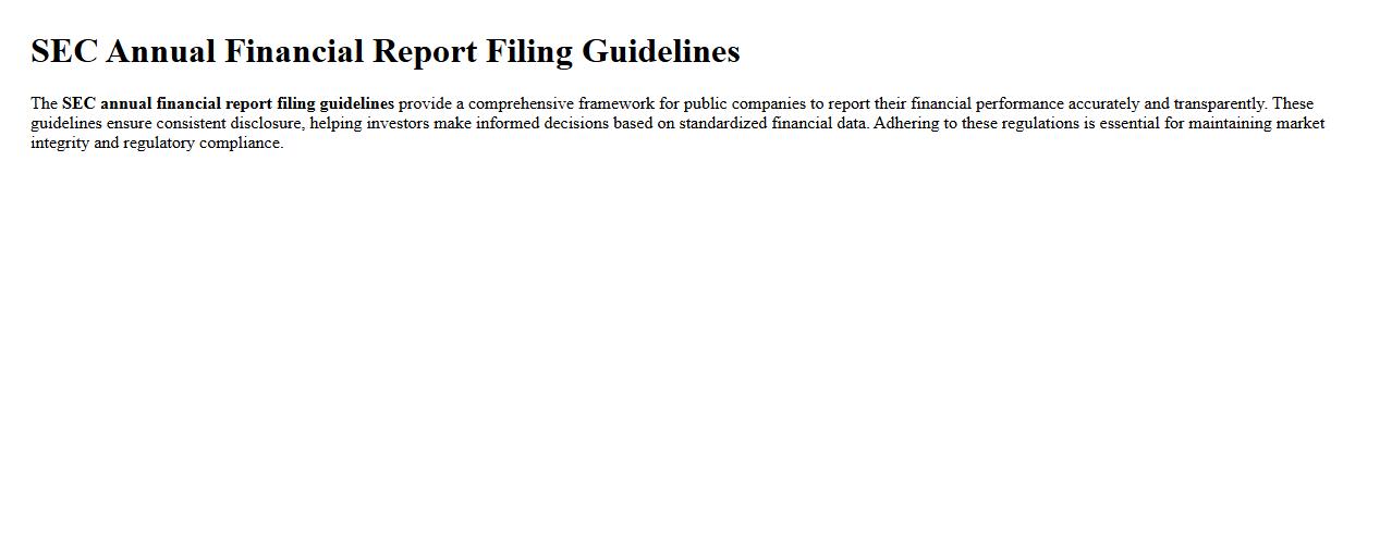 SEC annual financial report filing guidelines image preview