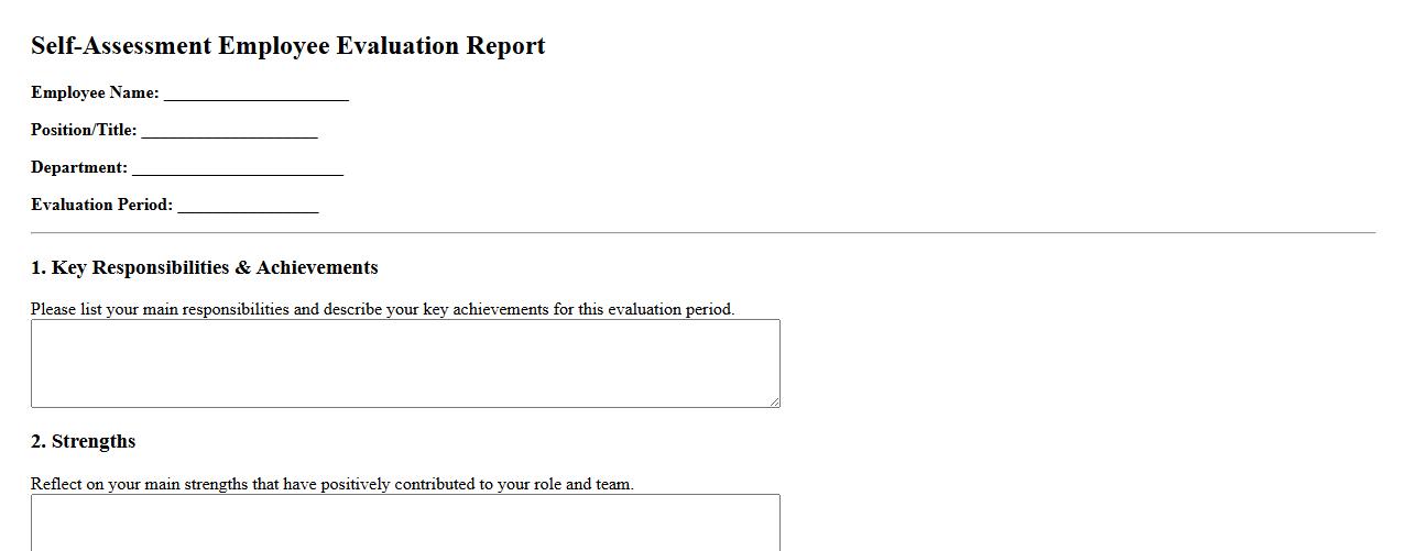 self-assessment employee evaluation report image preview
