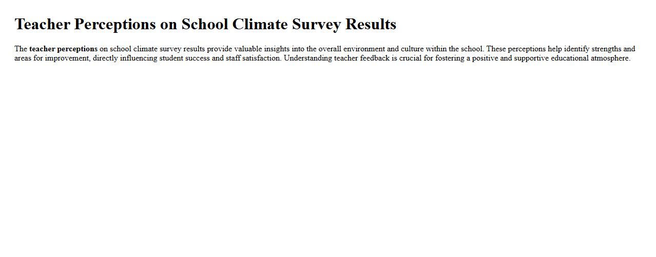 teacher perceptions on school climate survey results image preview