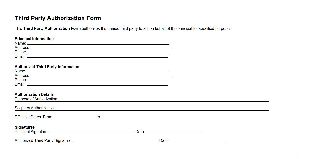 third party authorization form sample with notary section image preview