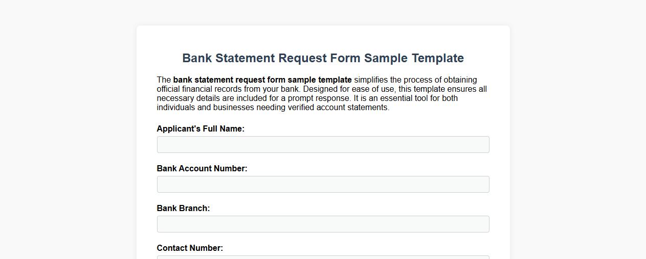 bank statement request form sample template image preview