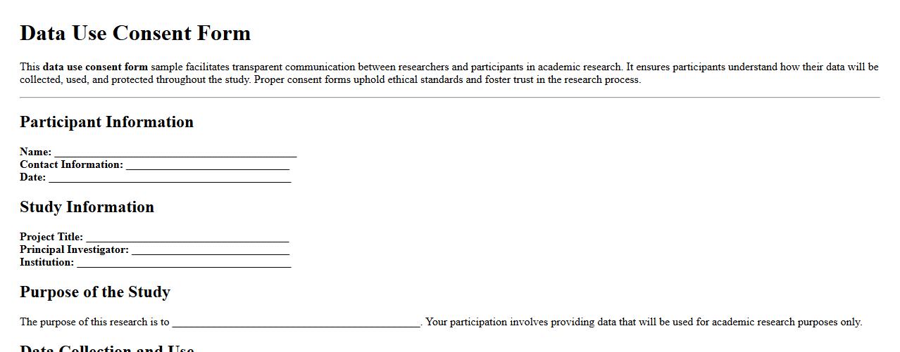 data use consent form sample for academic research image preview