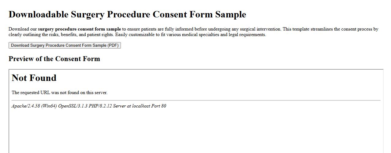 downloadable surgery procedure consent form sample image preview