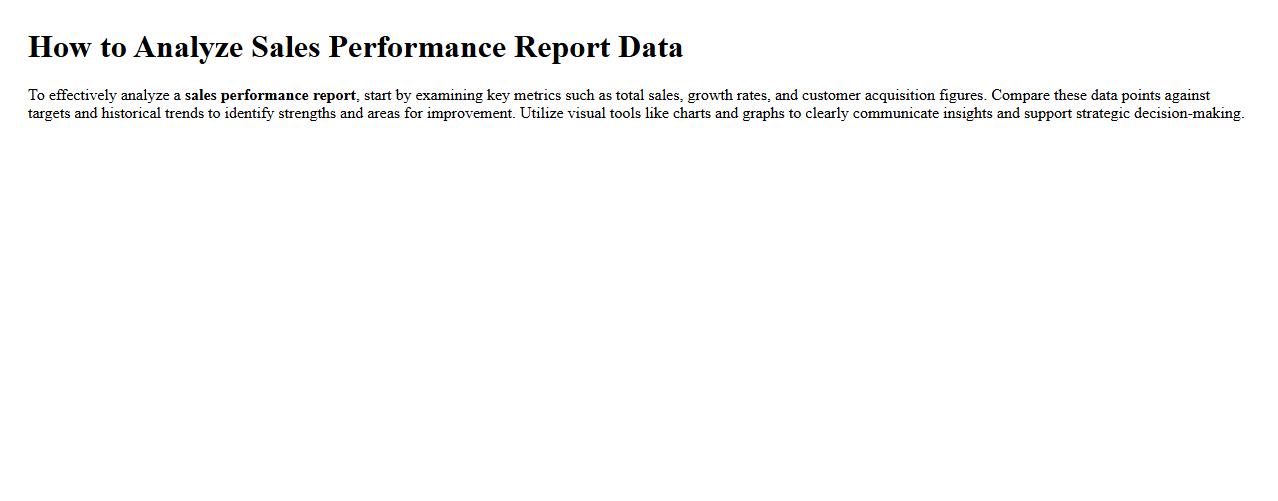 How to analyze sales performance report data image preview