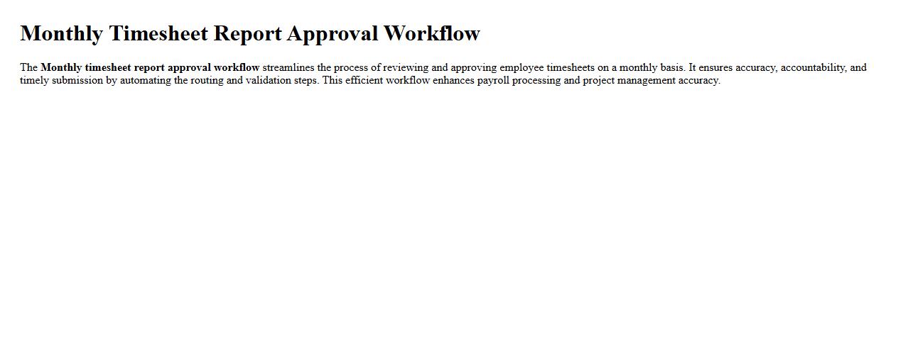 Monthly timesheet report approval workflow image preview