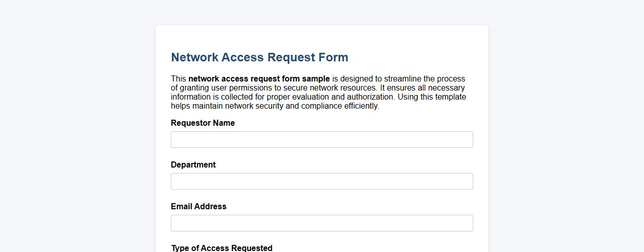 network access request form sample image preview