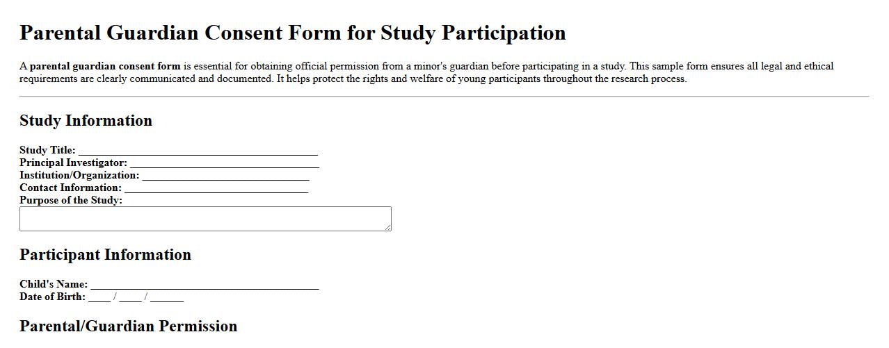 parental guardian consent form sample for study participation image preview