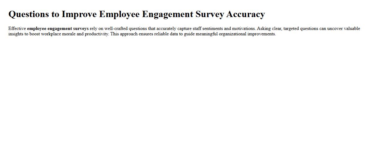 Questions to improve employee engagement survey accuracy image preview