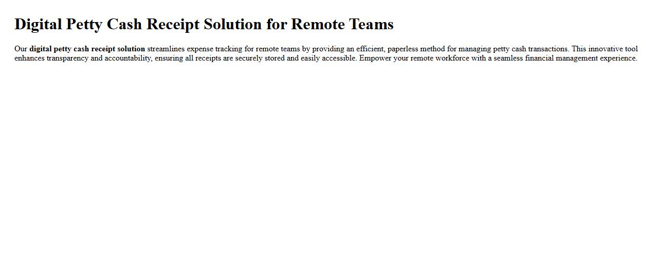 Digital petty cash receipt solution for remote teams image preview