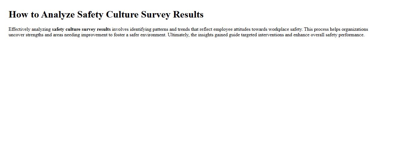 How to analyze safety culture survey results image preview