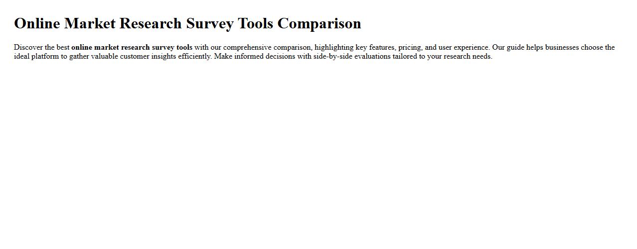 Online market research survey tools comparison image preview