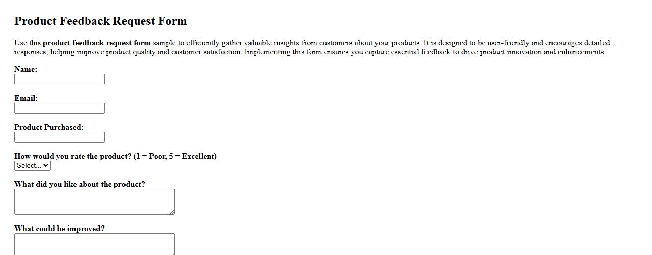 product feedback request form sample image preview
