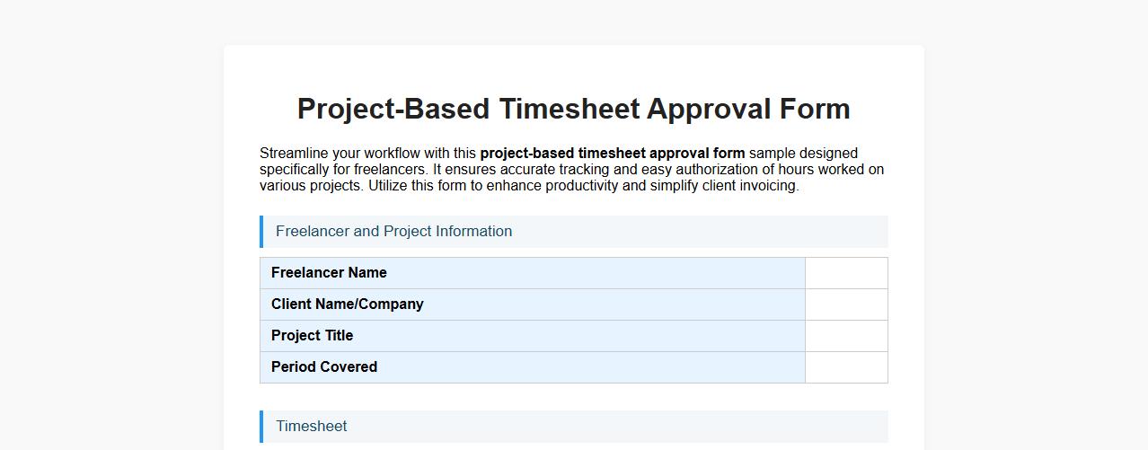 project-based timesheet approval form sample for freelancers image preview