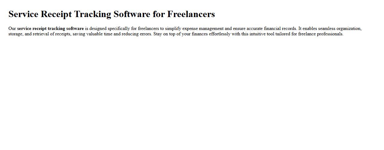 service receipt tracking software for freelancers image preview