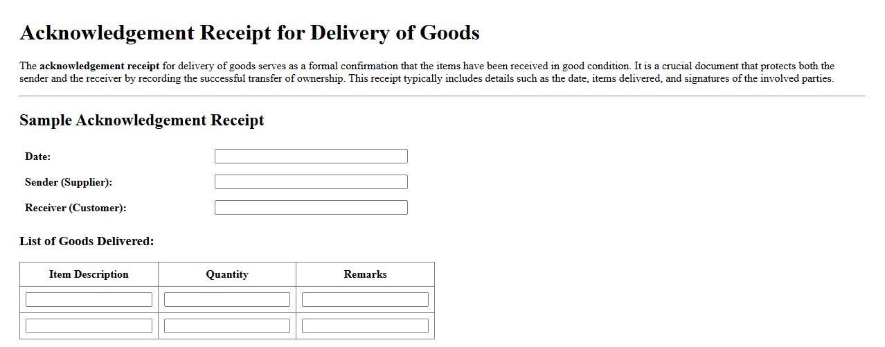 Acknowledgement receipt for delivery of goods image preview