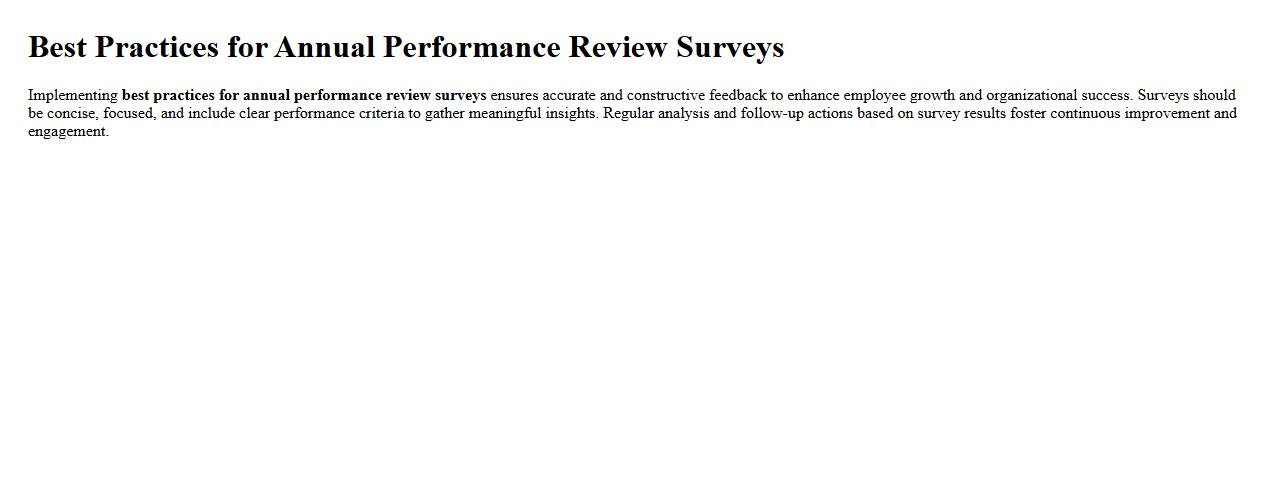 Best practices for annual performance review surveys image preview