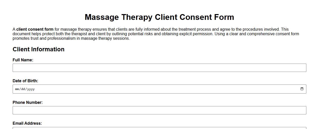 client consent form sample for massage therapy image preview