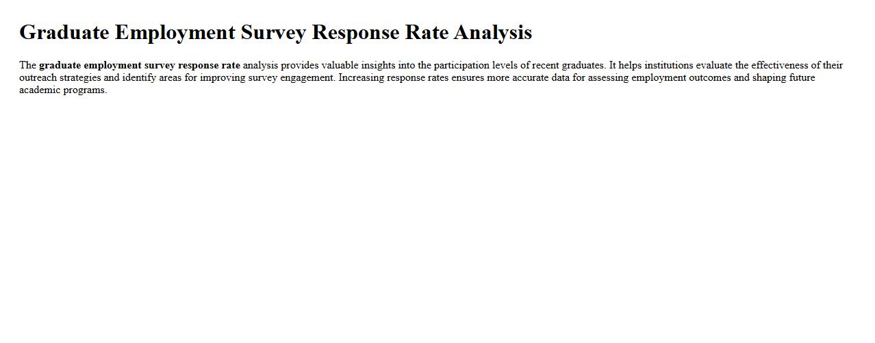 graduate employment survey response rate analysis image preview