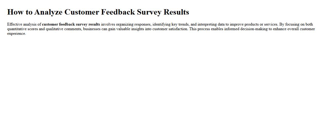 How to analyze customer feedback survey results image preview