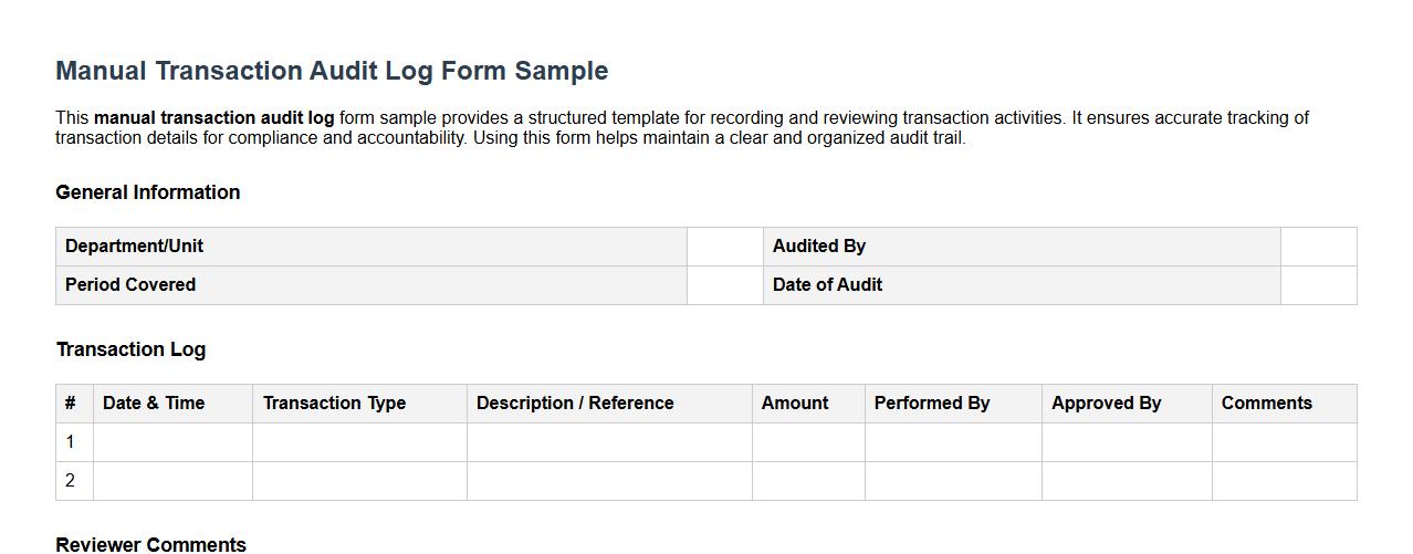 manual transaction audit log form sample image preview