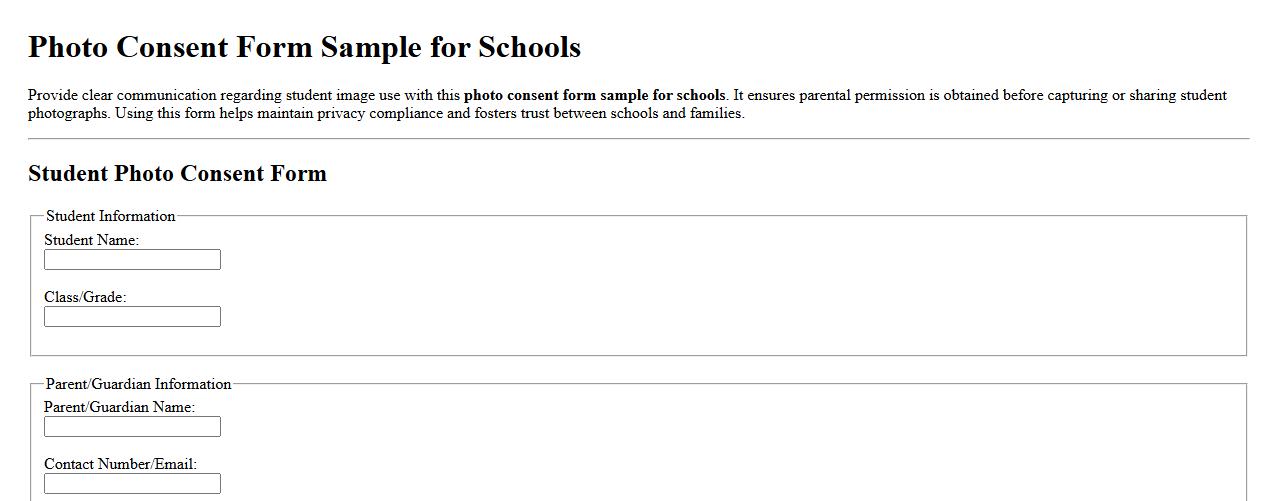 photo consent form sample for schools image preview