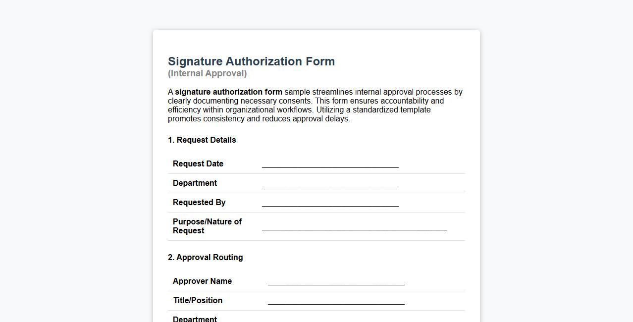 signature authorization form sample for internal approval image preview