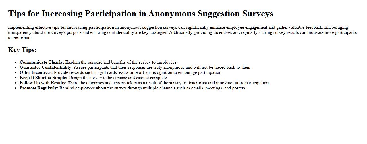 tips for increasing participation in anonymous suggestion survey image preview