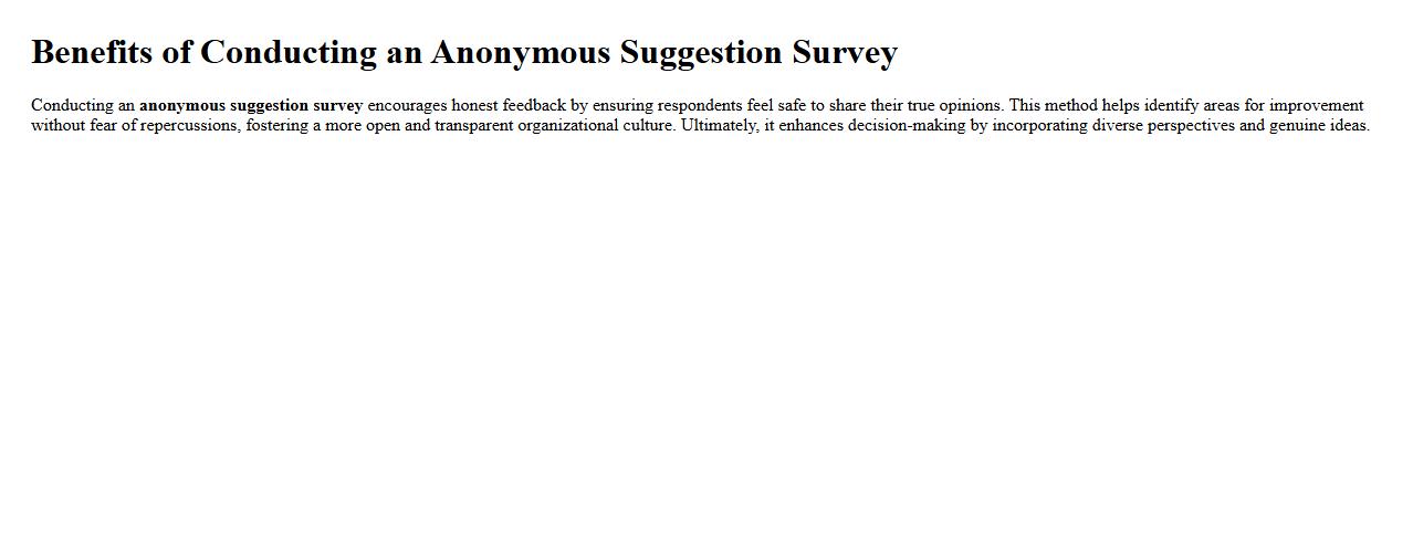 benefits of conducting an anonymous suggestion survey image preview