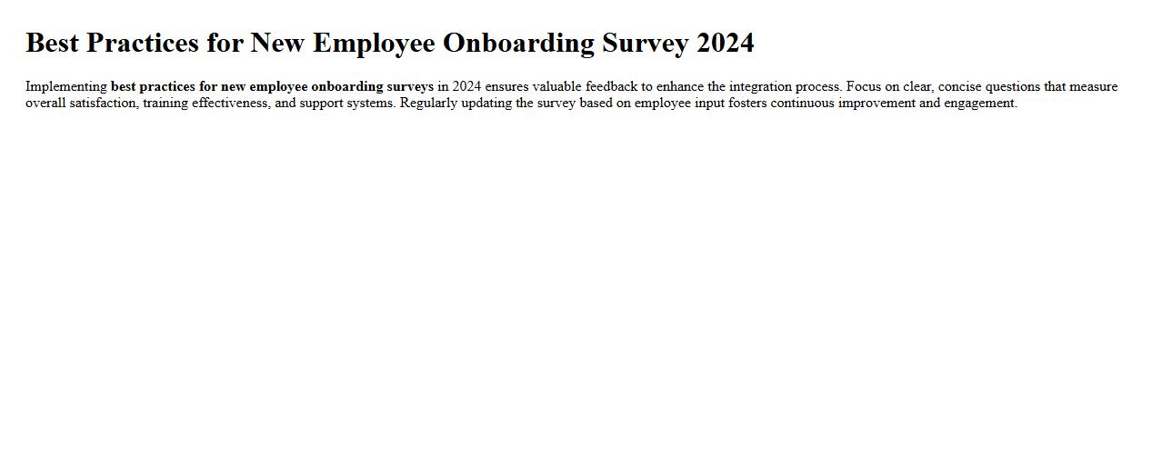 Best practices for new employee onboarding survey 2024 image preview