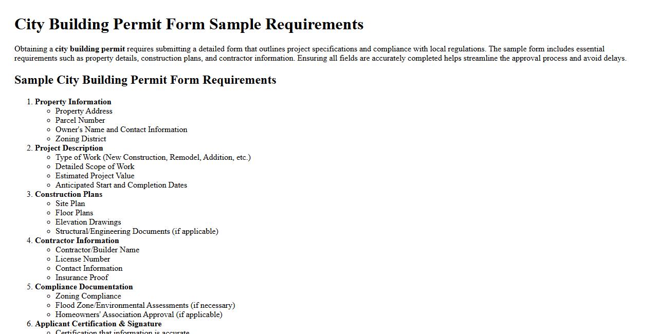 city building permit form sample requirements image preview