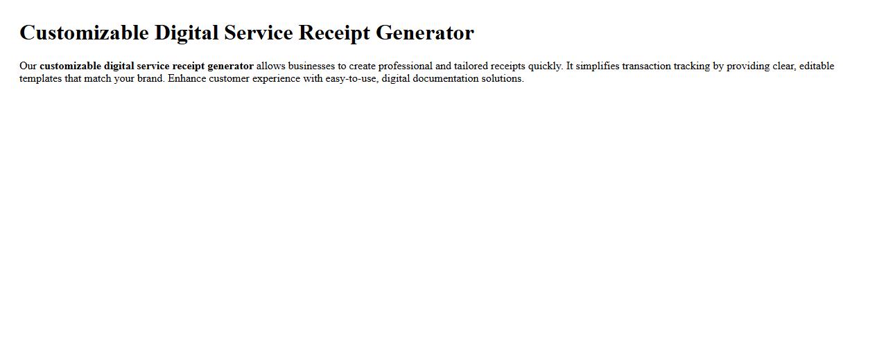 customizable digital service receipt generator image preview