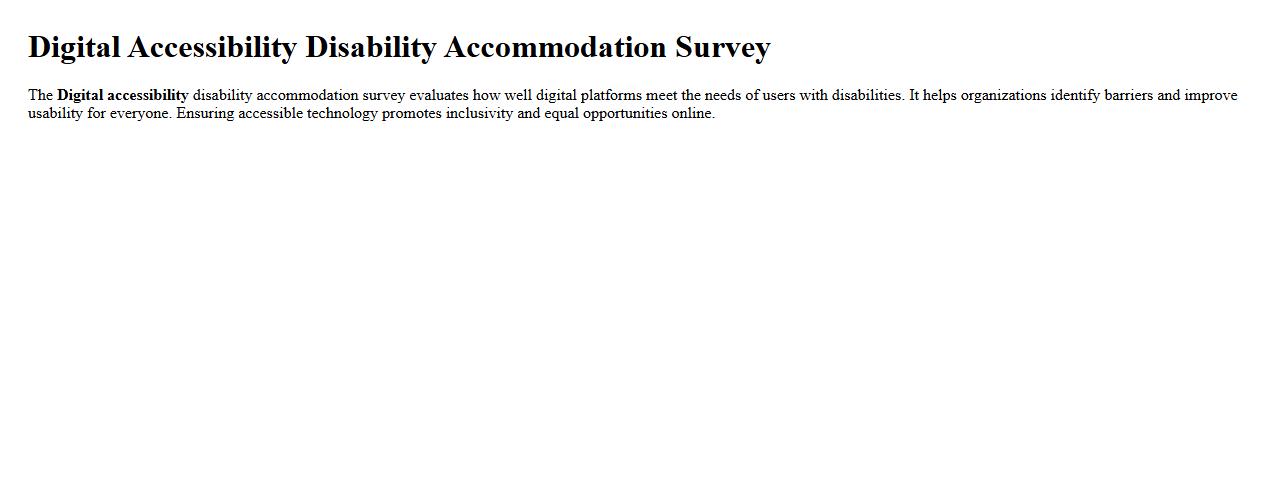 Digital accessibility disability accommodation survey image preview